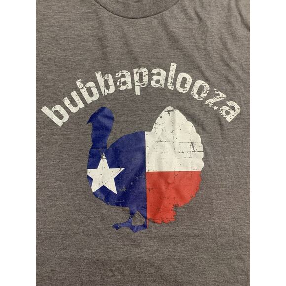 Bubbapalooza Grey Texas T Shirt Measurements In Pic - Picture 2 of 6